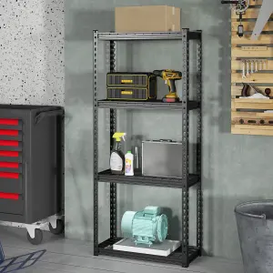 Costway 4-Tier Garage Storage Shelves Adjustable Heavy Duty Metal Storage Shelving Unit 71 x 31 x 152 cm