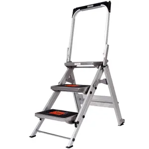 0.7m PREMIUM TRADE Folding Step Ladders 3 Tread Anti Slip Aluminium Safety Steps