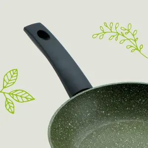 Prestige Eco Green Round Aluminium Induction Suitable Plant Based Non-Stick Frying Pan 24cm