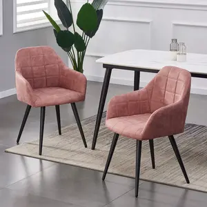 Aliauna Upholstered Armchair (Set of 2) Pink