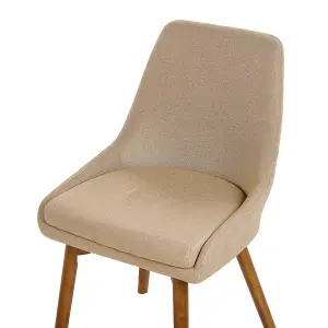 Set of 2 Dining Chairs MELFORT Sand Beige