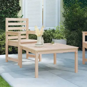 Berkfield Garden Table 82.5x82.5x45 cm Solid Wood Pine