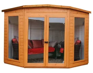 Shire Barclay 8x8 ft & 2 windows Pent Wooden Summer house - Assembly service included