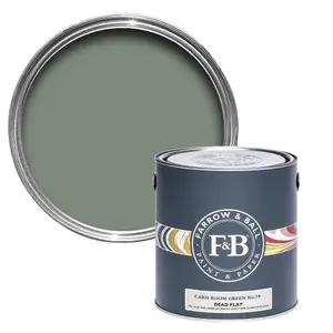 Farrow & Ball Dead Flat Mixed Colour 79 Card Room Green 2.5 Litre