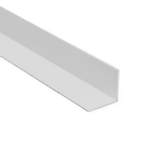 White 1.2 Metre UPVC Plastic Rigid Angle 50mm x 50mm Trim Lengths 90 Degree - Pack Size: 4