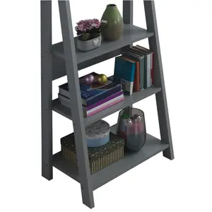 Arelious Ladder Bookcase Dark Grey