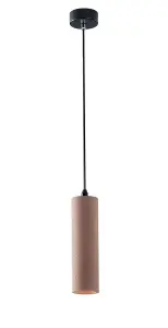 Luminosa Kruk Slim Round Ceiling Pendant, Brick, GU10