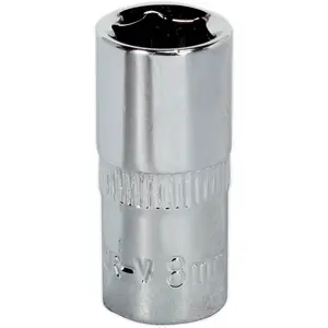 8mm Chrome Vanadium Drive Socket - Durable 1/4" Square Drive Tool