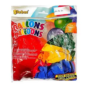 Globos Latex Welcome Home Balloons (Pack of 100) Multicoloured (One Size)