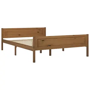 Berkfield Bed Frame Solid Pinewood Honey Brown 160x200 cm