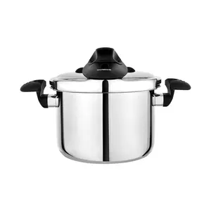 Tower T920002 Pressure Cooker, Twist/Turn Lid, Stainless Steel, 4 Litre, 22 cm 6L