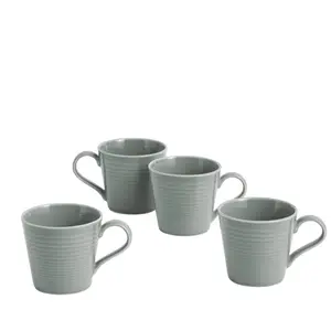 Royal Doulton Gordon Ramsay Maze Stoneware Mug Set (Set of 4) Dark Grey