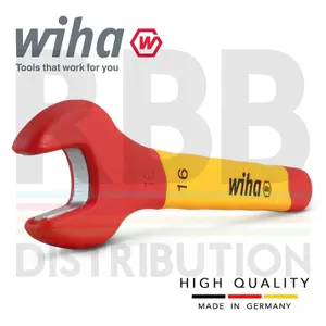 Wiha Spanner Wrench 16mm VDE Electricians Single Insulated Open End 43036