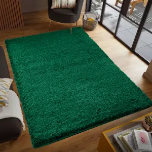 Smart Living Shaggy Soft Thick Area Rug, Living Room Carpet, Kitchen Floor, Bedroom Soft Rugs 60cm x 220cm - Emerald