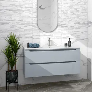 Riviera White Marble Effect Matt Porcelain Tile  60 x 60cm