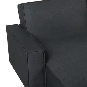 Corner Sofa ROMEDAL Graphite Grey Fabric Right Hand