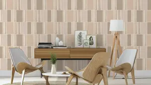 Rasch Florentine Contemporary Colour Blocks Beige and Cream Wallpaper