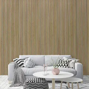 Modern Yellow Oak Acoustic Wall Panel