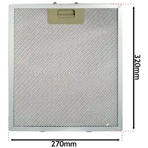 SPARES2GO Metal Grease Filter compatible with Howdens Lamona LAM2543 Cooker Hood / Extractor Vent (320mm x 270mm)