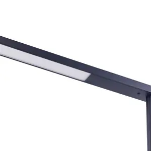 Metal LED Office Floor Lamp Black PERSEUS