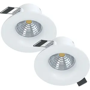 2 PACK Wall & Ceiling Flush Downlight White Recessed Spotlight 6W LED