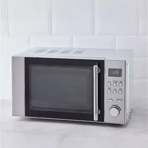 Dunelm Stainless Steel 20L 700W Microwave, Silver, Metal