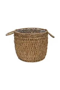 Seagrass Lined Basket Natural Set of 2