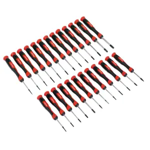 Sealey Precision Screwdriver Set 25 Pieces Slotted Phillips Hex TRX-Star AK97327