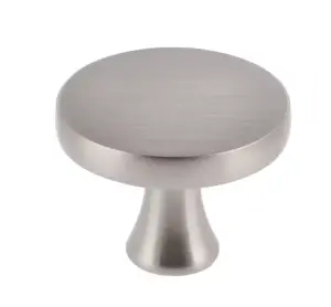 Kitchen Cupboard Cabinet Door Drawer Round Knob Handle Dune by GTV Brushed steel