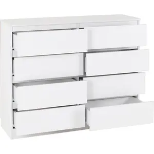 Braunstein 8 Drawer Chest Of Drawers White