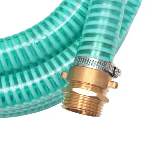 Berkfield Suction Hose with Brass Connectors 7 m 25 mm Green