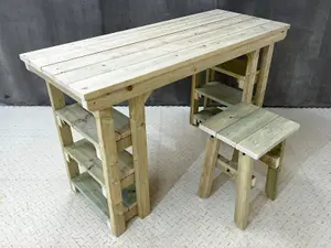 Garden potting table, multi purpose workbench (150cm + chair)