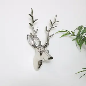 Melody Maison Silver Wall Mounted Stags Head