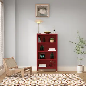 Palazzi Bookcase H127 W69 D25cm - Red