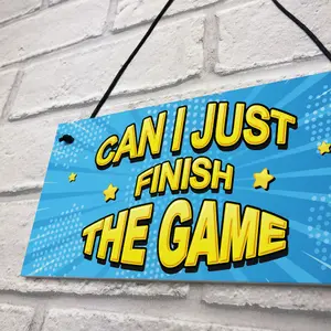 Red Ocean Finish The Game Neon Effect Gaming Sign For Boys Bedroom Man Cave Gamer Gift