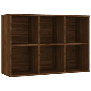 Gardinier Book Cabinet 66 x 30 x 98 cm Engineered Wood Brown Oak