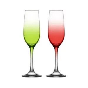 LAV 215ml Fame Glass Champagne Flutes - Full Colour - Pack of 6