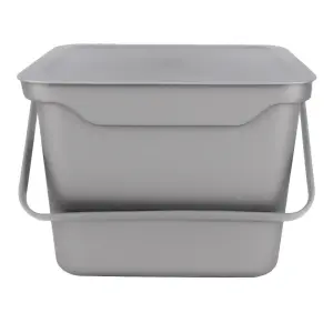 Easy Eco - 5L Kitchen Compost Caddy - Silver/Metallic