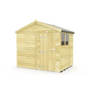 DIY Sheds 8x7 Apex Shed - Single Door With Windows