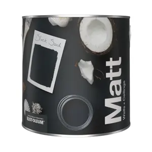 Rust-Oleum Washable Matt Wall Paint - Black Sand 2.5L