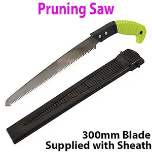 450mm Pruning Saw & Sheath Garden Bush Branch Twig Cutting Tool Allotment Plant