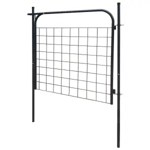 Berkfield Garden Fence Gate 100x100 cm Anthracite