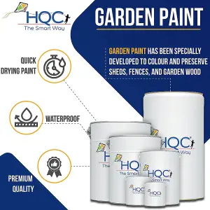 HQC Fence Paint Sage Green Matt Smooth Emulsion Garden Paint 5L