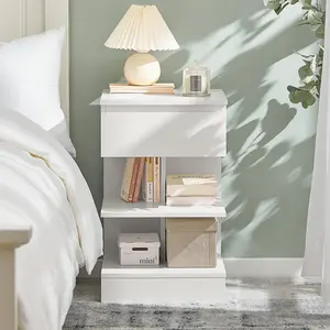 Irasville 1 Drawer Bedside Table White