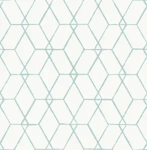 Fine Decor TC25251 Hexagon Wallpaper, Blue