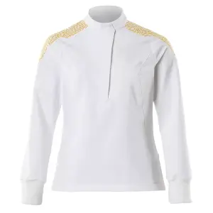 Mascot Food & Care Ladies Fit Ultimate Stretch Smock (White/Curry Gold)  (XXXXX Large)