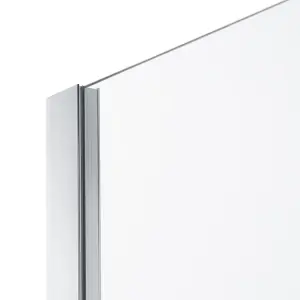 GoodHome Naya Framed Clear Fixed Shower panel (H)195cm (W)76cm