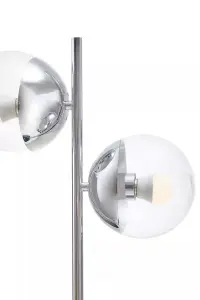 Interiors By Premier Handcrafted Large Silver Finish Metal Table Lamp, Minimalist Design Desk Lamp, Versatile Modern Lamp