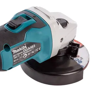 Makita DGA463RTJ 18v Cordless Brushless 115mm Angle Grinder 2 x Batteries & Case