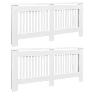 Radiator Covers 2 pcs White MDF 172 cm